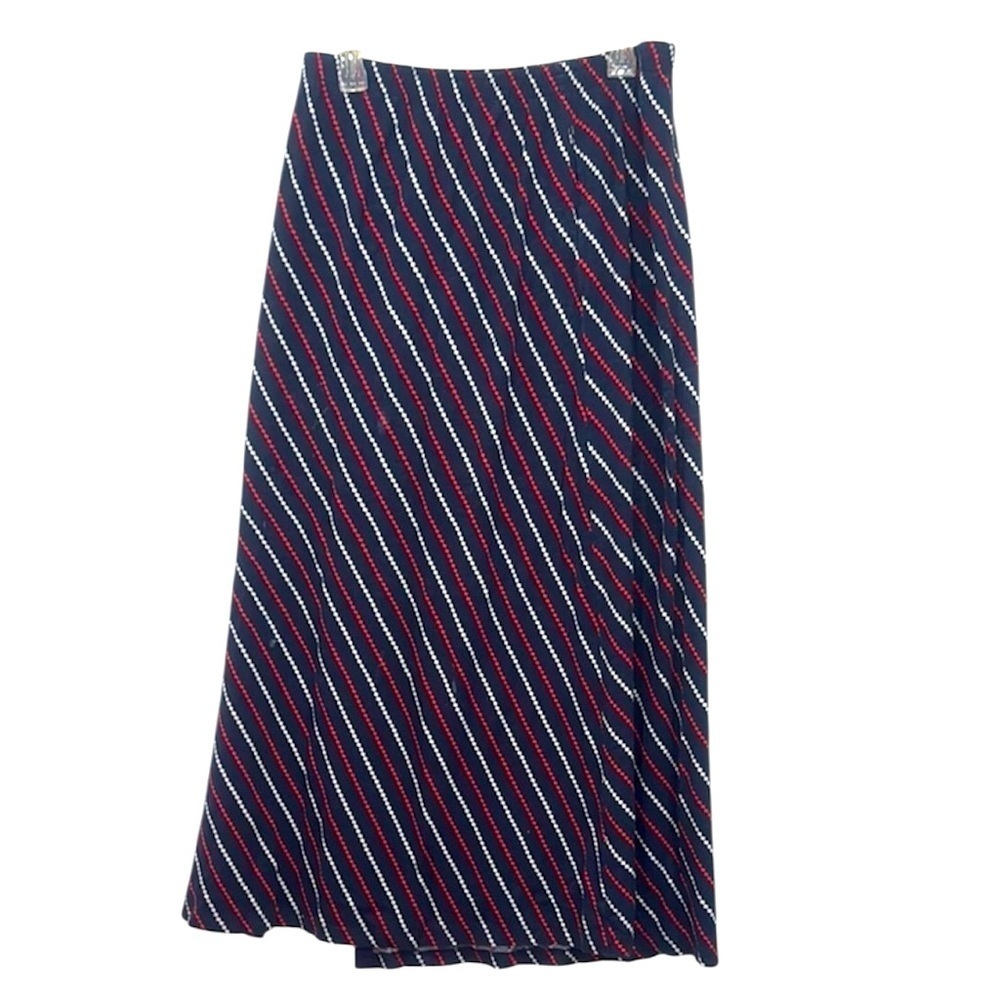 Tommy Hilfiger Blue Asymmetrical A-Line Maxi Skirtside long slit side po size M